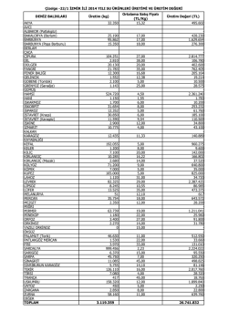 &Uuml;retim Değeri (TL)
