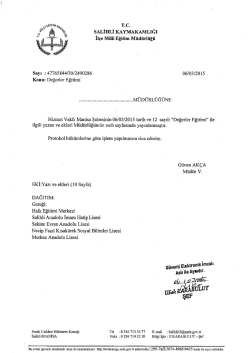 değer - Salihli İl&ccedil;e Milli Eğitim M&uuml;d&uuml;rl&uuml;ğ&uuml;