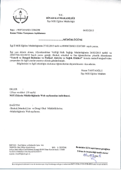 yarışma yazı ve ekleri için tıklayınız