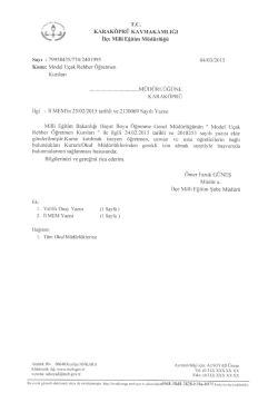 Model U&ccedil;ak Rehber &Ouml;ğretmen - karak&ouml;pr&uuml; il&ccedil;e milli eğitim m&uuml;d&uuml;rl&uuml;ğ&uuml;
