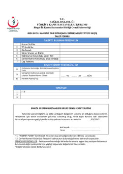 T.C. SAĞLIK BAKANLIĞI T&Uuml;RKİYE KAMU HASTANELERİ KURUMU