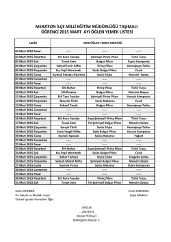 merzifon il&ccedil;e milli eğitim m&uuml;d&uuml;rl&uuml;ğ&uuml; taşımalı &ouml;ğrenci 2015 mart ayı