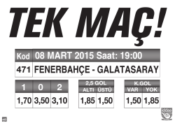 FENERBAH&Ccedil;E - GALATASARAY
