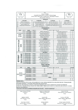 KÜÇÜK ERKEK FUTBOL MÜSABAKA TAKVİMİ için tıklayın.