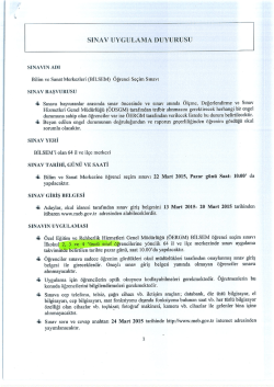 sınav uygulama duyurusu - Salihli İl&ccedil;e Milli Eğitim M&uuml;d&uuml;rl&uuml;ğ&uuml;