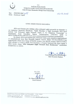 Komisyon Teşkili - Ordu KHB