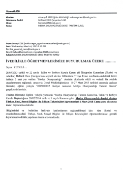 Medya Okuryazarlığı Ders Tanıtım Kursu