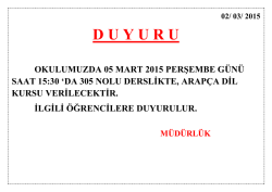 Arap&ccedil;a Dil Kursu