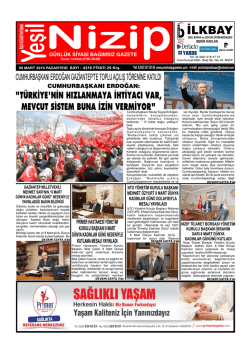 09 MART 2015 YEŞİL NİZİP ARŞİV