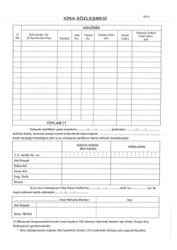 4-Kira S&ouml;zleşmesi