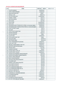 150.03.04 LABORATUAR MALZEMELERİ