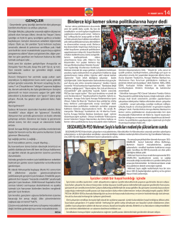 Binlerce kişi kemer sıkma politikalarına hayır dedi SEGDAMELİN