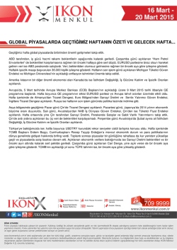 16 Mart - 20 Mart 2015