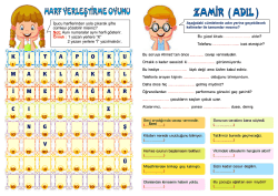 İpucu harflerinden yola &ccedil;ıkarak şifre c&uuml;mleyi