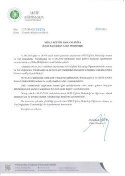 Bakanlığa g&ouml;nderilen resmi yazı i&ccedil;in tıklayınız