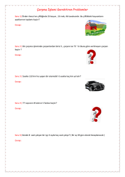 &ccedil;arpma işlemleri - Kartanelerim.com