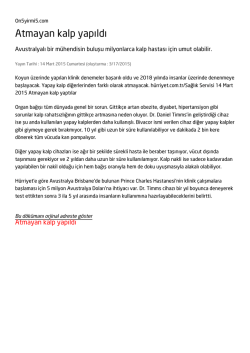 Atmayan kalp yapıldı