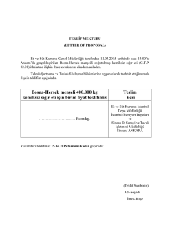 EK 5 Teklif Mektubu İ&ccedil;in Tıklayınız