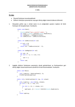 4. Hafta Uygulama Dok&uuml;manı