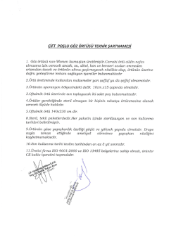 &ccedil;ı`FT Poslu G&ouml;z &ouml;RT&uuml;s&uuml; TEKNİK şARTNAMEsı`
