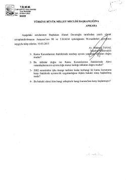 i ` Talih: 10 Man 2015 - T&uuml;rkiye B&uuml;y&uuml;k Millet Meclisi