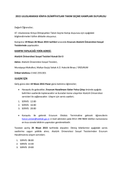 2015 uluslararası kimya olimpiyatları takım se&ccedil;me kampları duyurusu