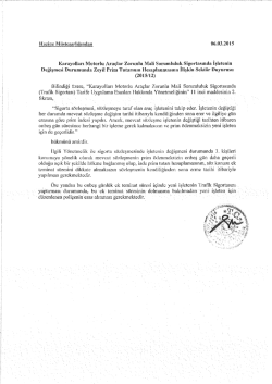 06.83.2015 Karayolları Motorlu Ara&ccedil;lar Zorunlu Mali Sorumluluk