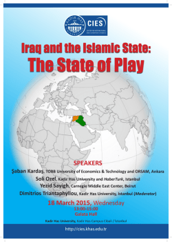 18 March 2015, Wednesday SPEAKERS