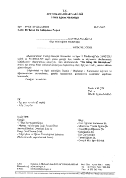 M&uuml;d&uuml;rl&uuml;ğ&uuml;m&uuml;z&uuml;n konu ile ilgili 10/03/2015 tarih ve 2644082 sayılı