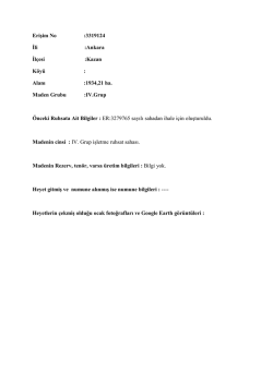 Erişim No :3319124 İli :Ankara İl&ccedil;esi :Kazan K&ouml;y&uuml; : Alanı :1934,21
