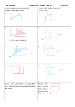KATI CİSİMLER (DİKD&Ouml;RTGENLER PRİZMASI &ndash; K&Uuml;P 2