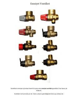 Emniyet Ventilleri - Kombi Yedek Par&ccedil;a