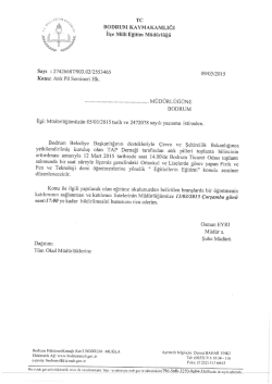 atık pil semineri 09.03.2015 10:00 - Bodrum İl&ccedil;e Milli Eğitim M&uuml;d&uuml;rl&uuml;ğ&uuml;