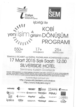 Ek: Konferans Afişi