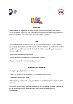 indirmek i&ccedil;in tıklayınız - İstanbul Tasarım Akademisi