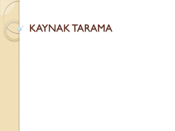 KAYNAK TARAMA