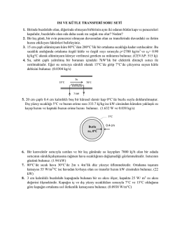 ISI VE K&Uuml;TLE TRANSFERİ SORU SETİ 1. Birinde buzdolabı olan
