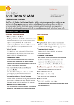 Page 1 Teknik Bilgi Formu Eski İsmi : Shell Tonna S Shell Tonna S3