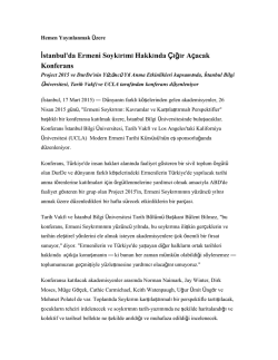 İstanbul`da Ermeni Soykırımı Hakkında &Ccedil;ığır A&ccedil;acak