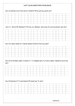 d&ouml;rt işlem prb2 - Kartanelerim.com