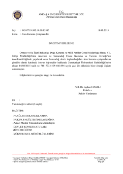 Sayı : 14267719-302.14.01/15387 18.03.2015 Konu : Alan Koruma