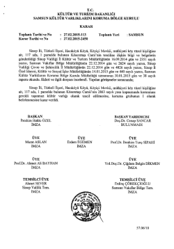 T.c. K&Uuml;LT&Uuml;R vE TURİZM BAKANLIĞI sAMsUN K&Uuml;LT&Uuml;R