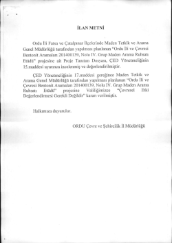 Maden Arama Projesi