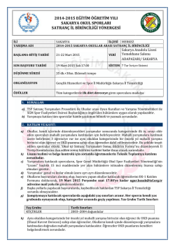 Satran&ccedil; İl Birinciliği Y&ouml;nergesi....pdf