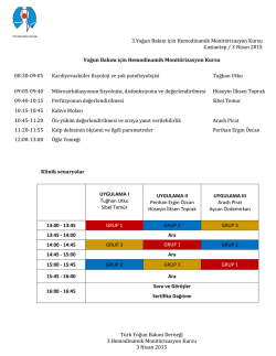 3.Yoğun Bakım i&ccedil;in Hemodinamik Monit&ouml;rizasyon Kursu Gaziantep