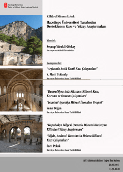 H&Uuml;TKAM `K&uuml;lt&uuml;rel Mirasın İzleri: Hacettepe