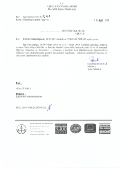 Hizmeti&ccedil;i Eğitim Faaliyeti - erzurum