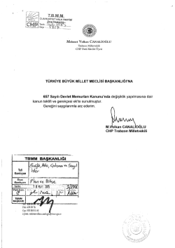 Kanun Teklifinin Metni - T&uuml;rkiye B&uuml;y&uuml;k Millet Meclisi