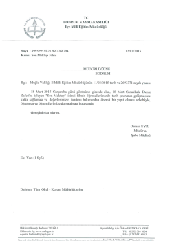 Son Mektup Filmi - Bodrum İl&ccedil;e Milli Eğitim M&uuml;d&uuml;rl&uuml;ğ&uuml;