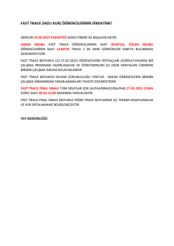 FAST TRACK (HIZLI KUR) &Ouml;ĞRENCİLERİNİN DİKKATİNE!